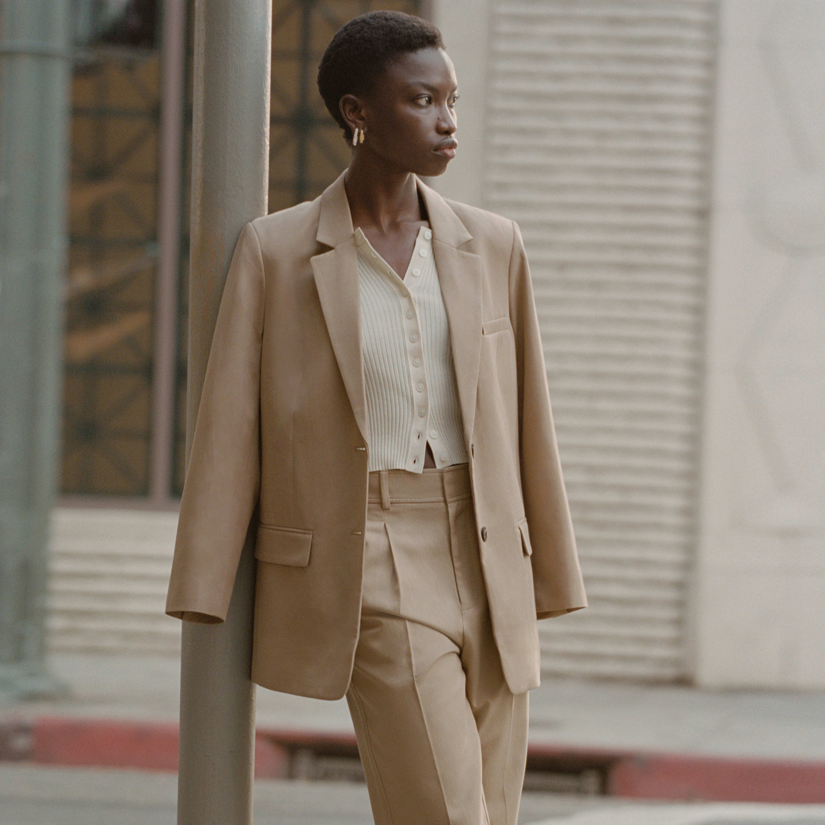 Women's Tencelâ¢ Oversized Blazer by Everlane in Ash Brown, Size 16 | Everlane
