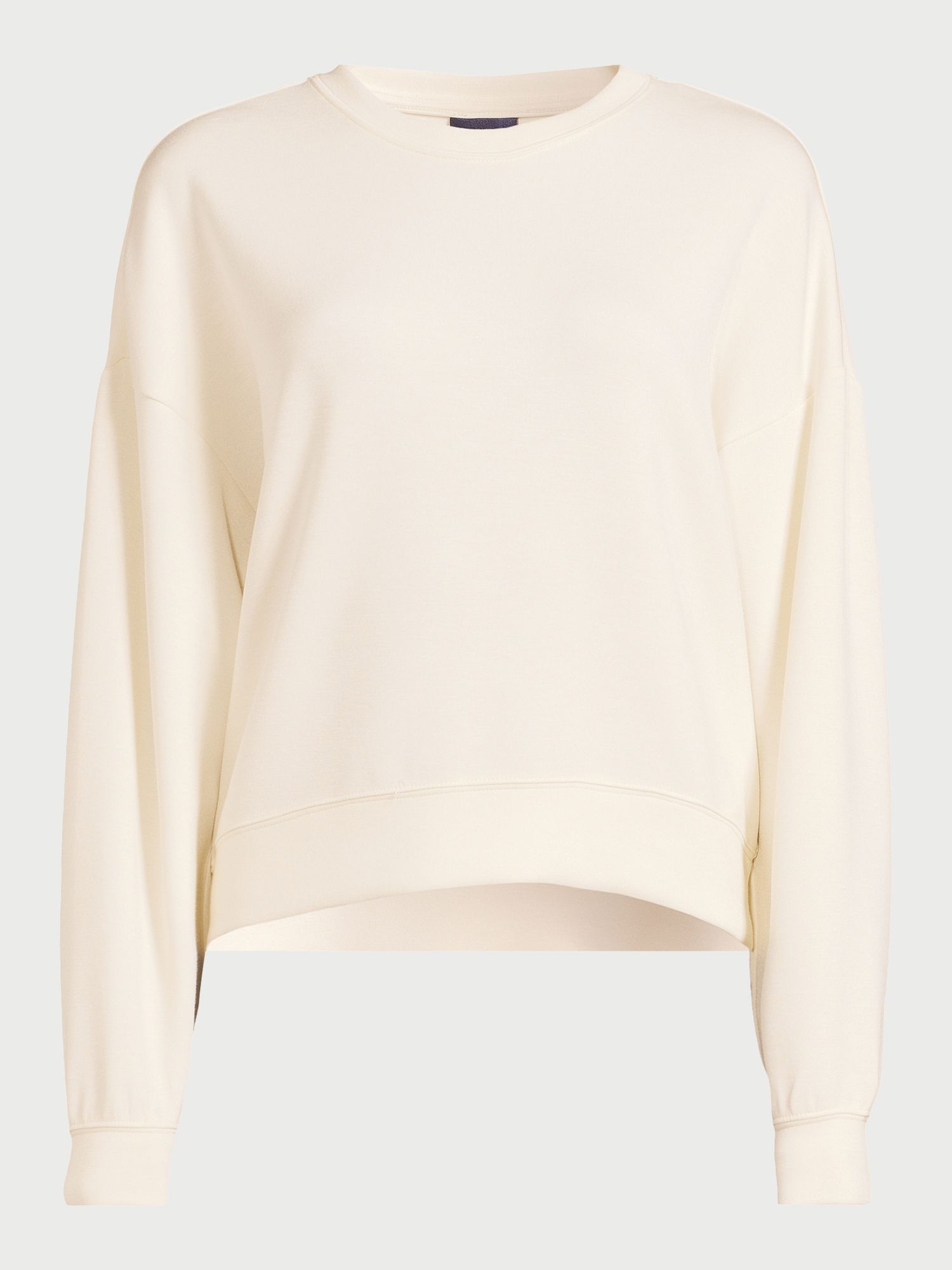 Scoop Women's Scuba Knit Cropped Sweatshirt with Drop Sleeves, Size XS-XXL | Walmart (US)