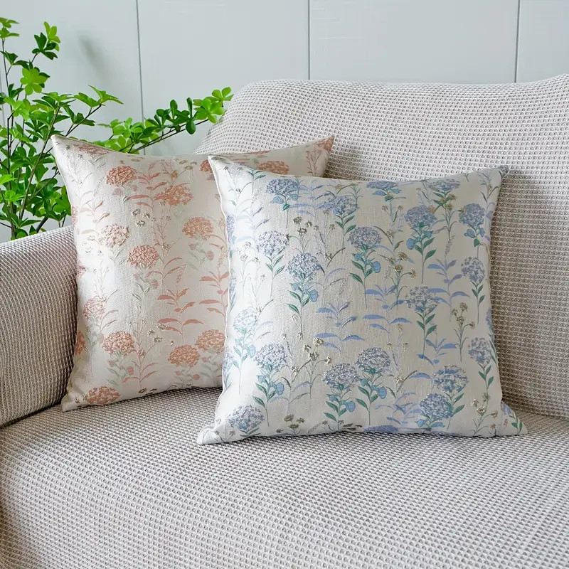 Embossed Jacquard Throw Pillow Cover Blue Dandelion Golden - Temu | Temu Affiliate Program