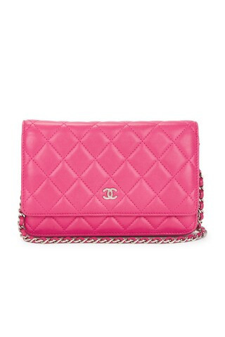 Chanel Lambskin Wallet On Chain in Pink | FWRD 