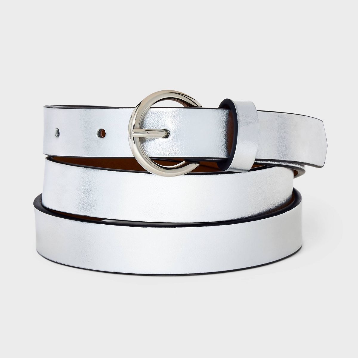 Women's Metallic Belt - A New Day™ Silver | Target