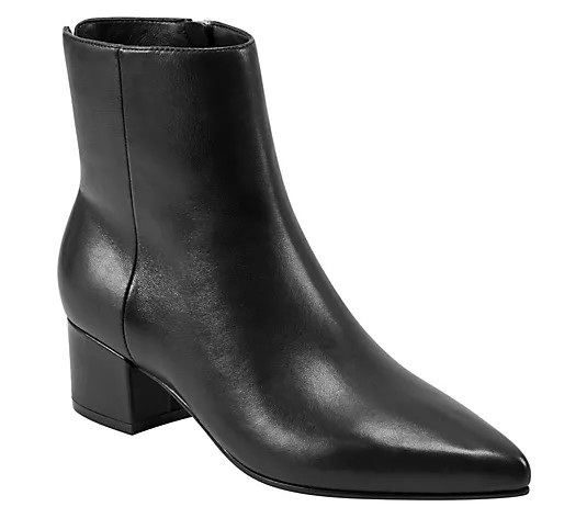 Marc Fisher LTD Leather Ankle Boots - Leonna-QV - QVC.com | QVC
