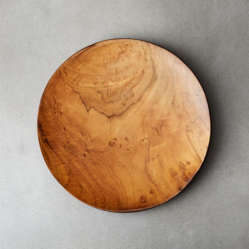 Pacific Modern Wood Appetizer Plate + Reviews | CB2 | CB2