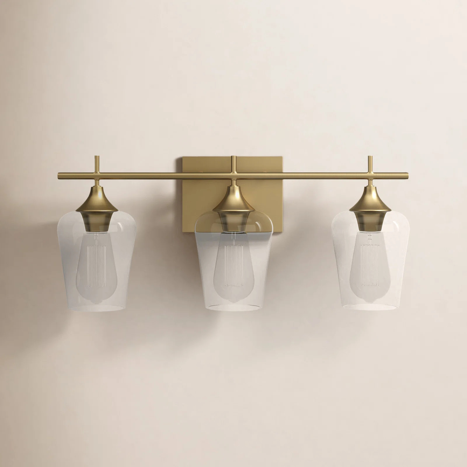 Breena 3 Light Transparent Dimmable Vanity Light | Birch Lane