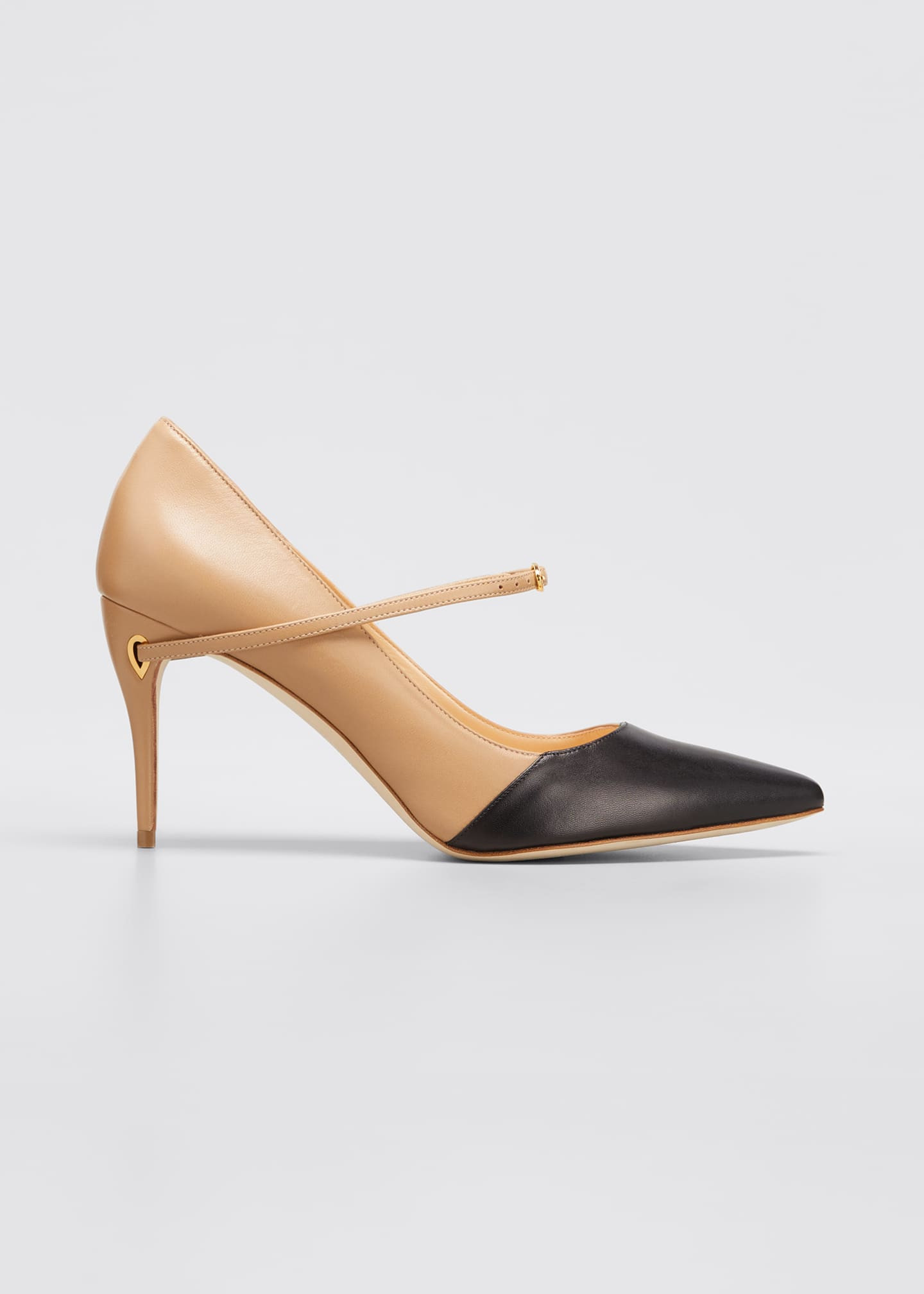 Jennifer Chamandi Lorenzo Bicolor Strap Pumps | Bergdorf Goodman