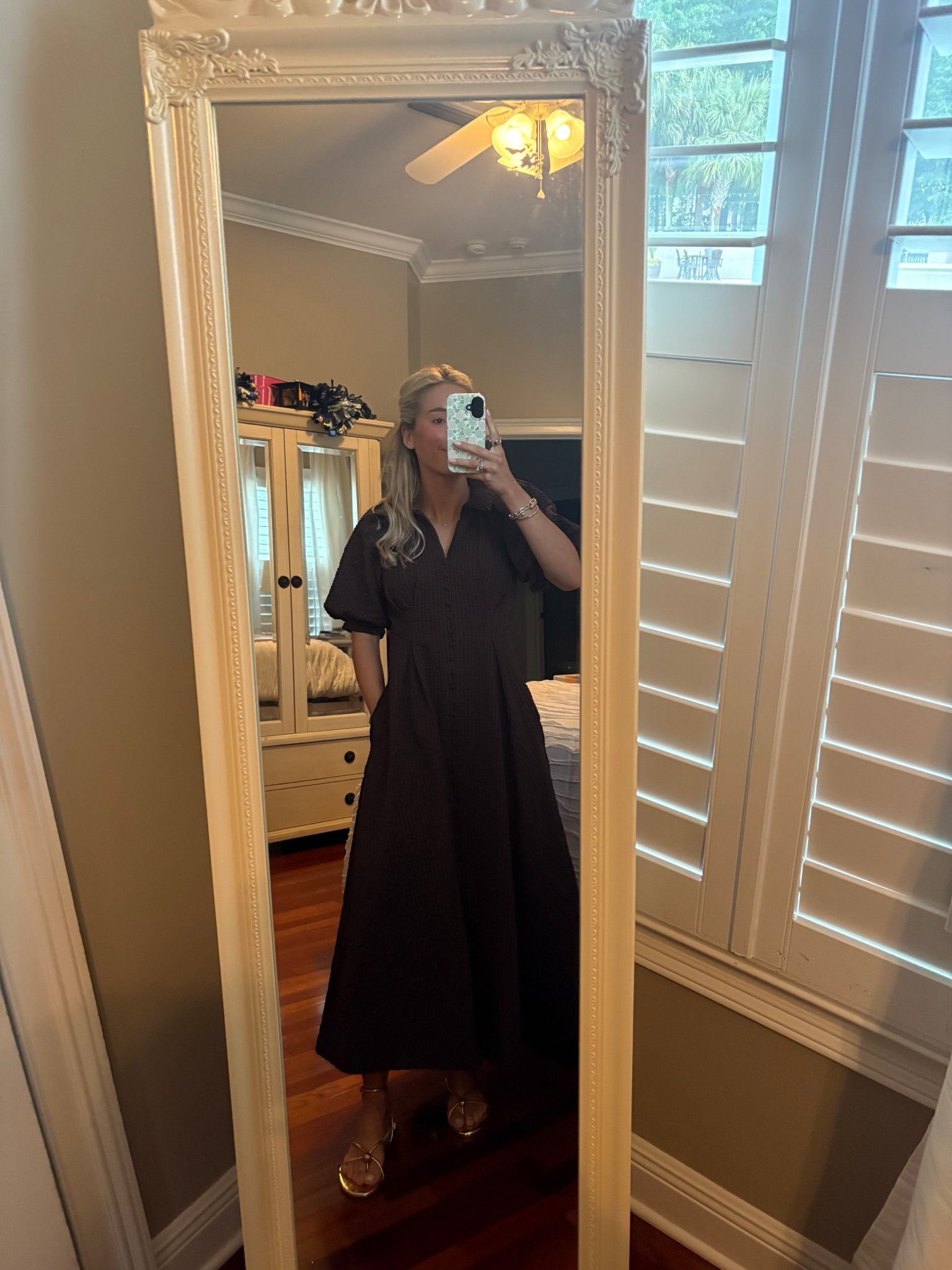 Dress up or down this dress from Anthro!!🤎 Obsessed with these sandals as well!! 

#LTKootd #LTKgrwm