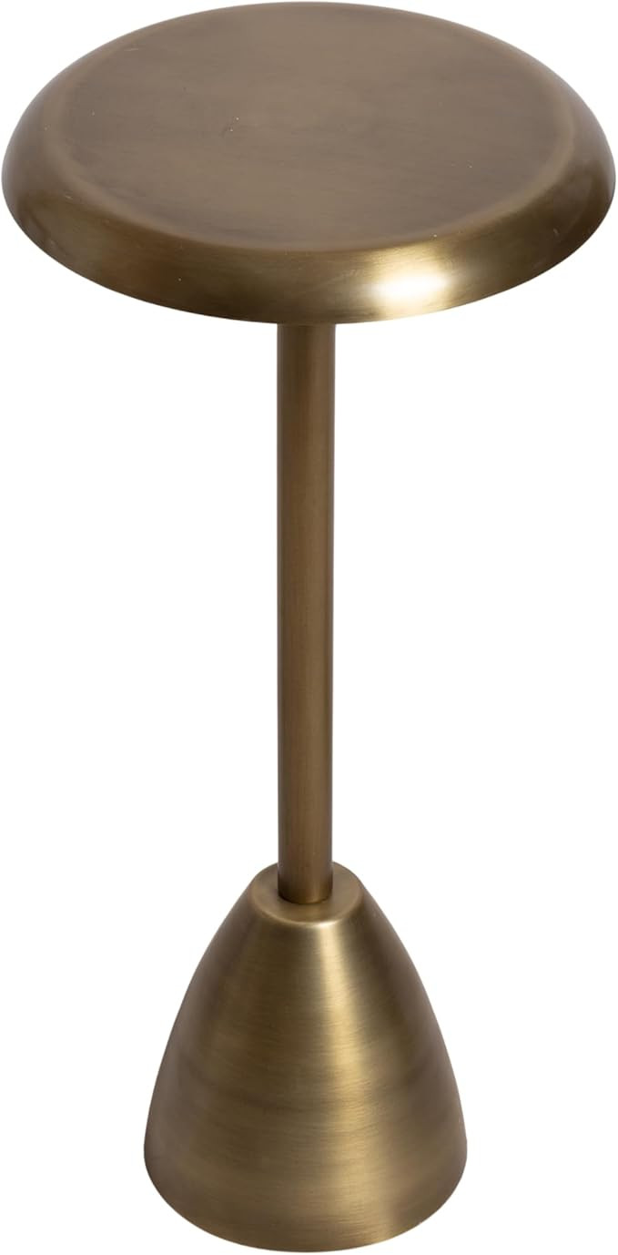 Kate and Laurel Morizet Modern Round Drink Table, 10 x 10 x 22, Antique Brass, Transitional Metal... | Amazon (US)