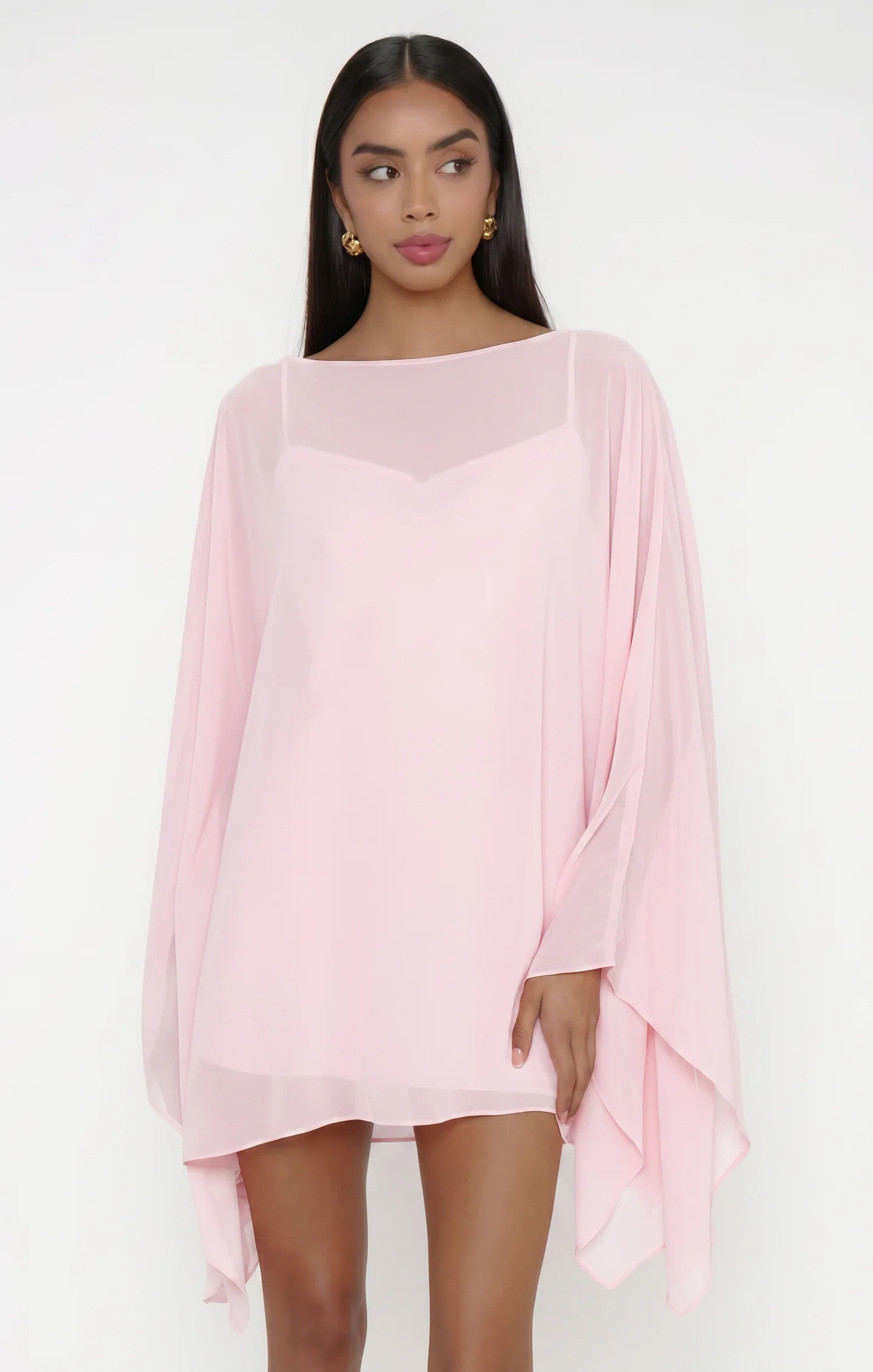 Olsen Mini Dress ~ Powder Pink Chiffon | Show Me Your Mumu