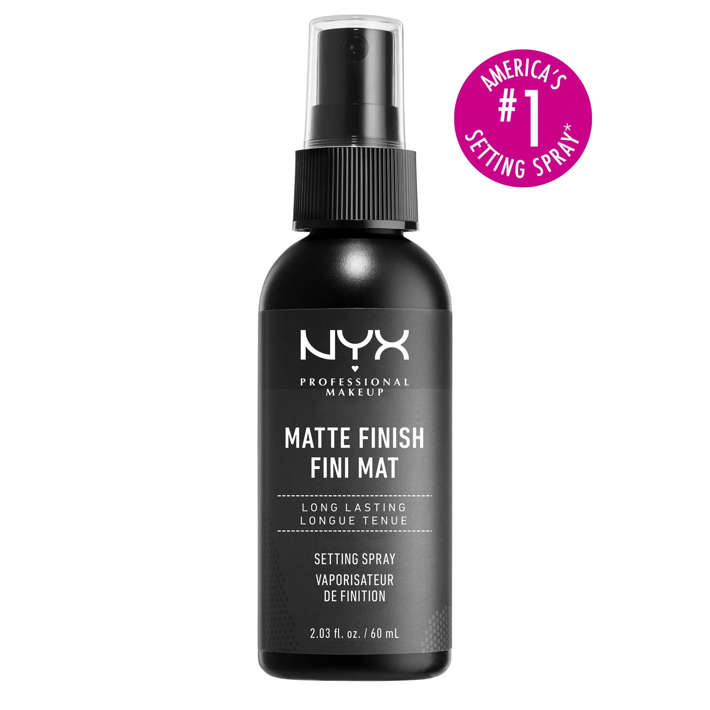 NYX Professional Makeup Setting Spray, Matte Finish, Long-Lasting, Vegan Formula, 2.03 fl oz - Wa... | Walmart (US)