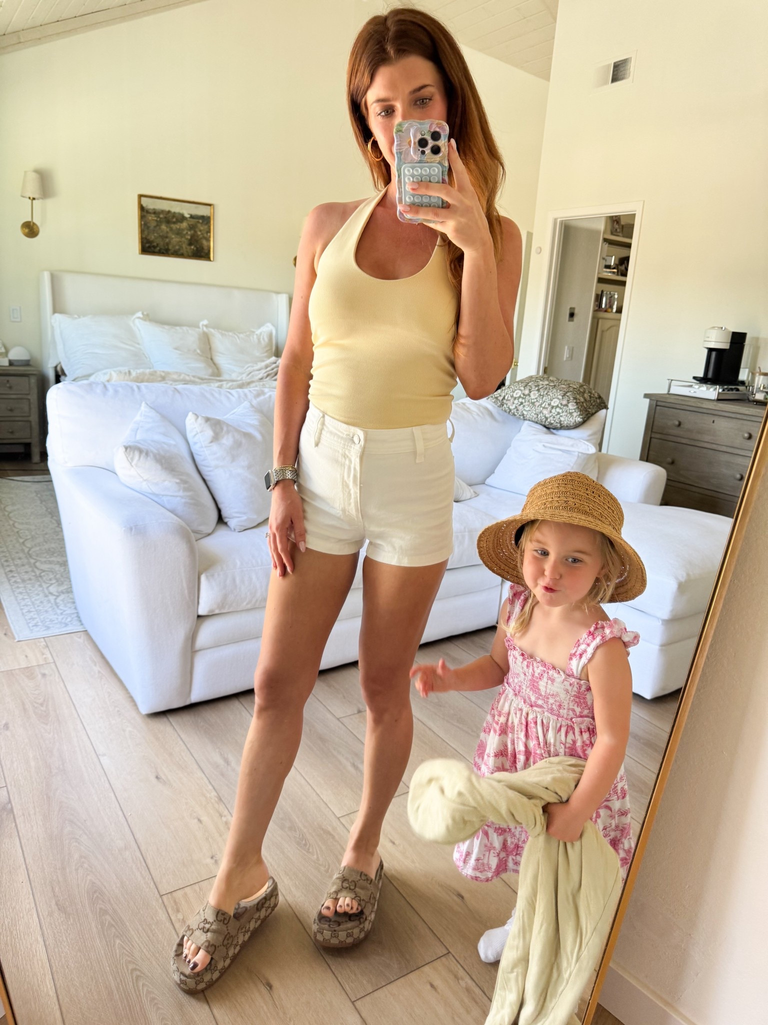 Cutie halter from Zara (sz small) and my favorite shorts are from target (sz 2)! 🎯  