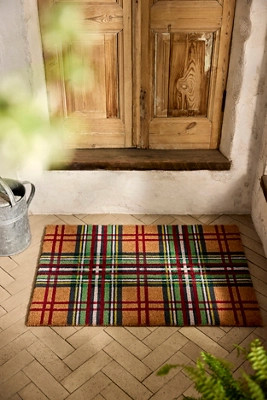 Tartan Coir Doormat | Anthropologie (US)
