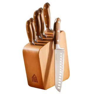 Bloomhouse 7 Piece Italian Olive Wood Knife Block Set W/ German Steel Forged Knives - Bed Bath & ... | Bed Bath & Beyond
