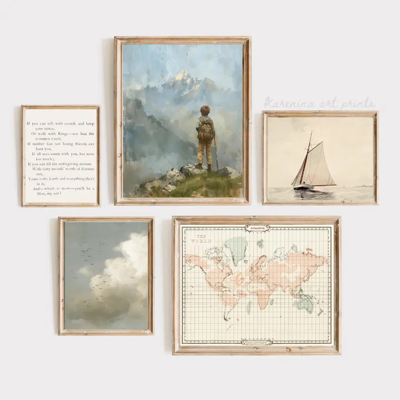 Vintage Explorer Boy Wall Art Set: Nursery Decor (digital Download) - Etsy | Etsy (US)