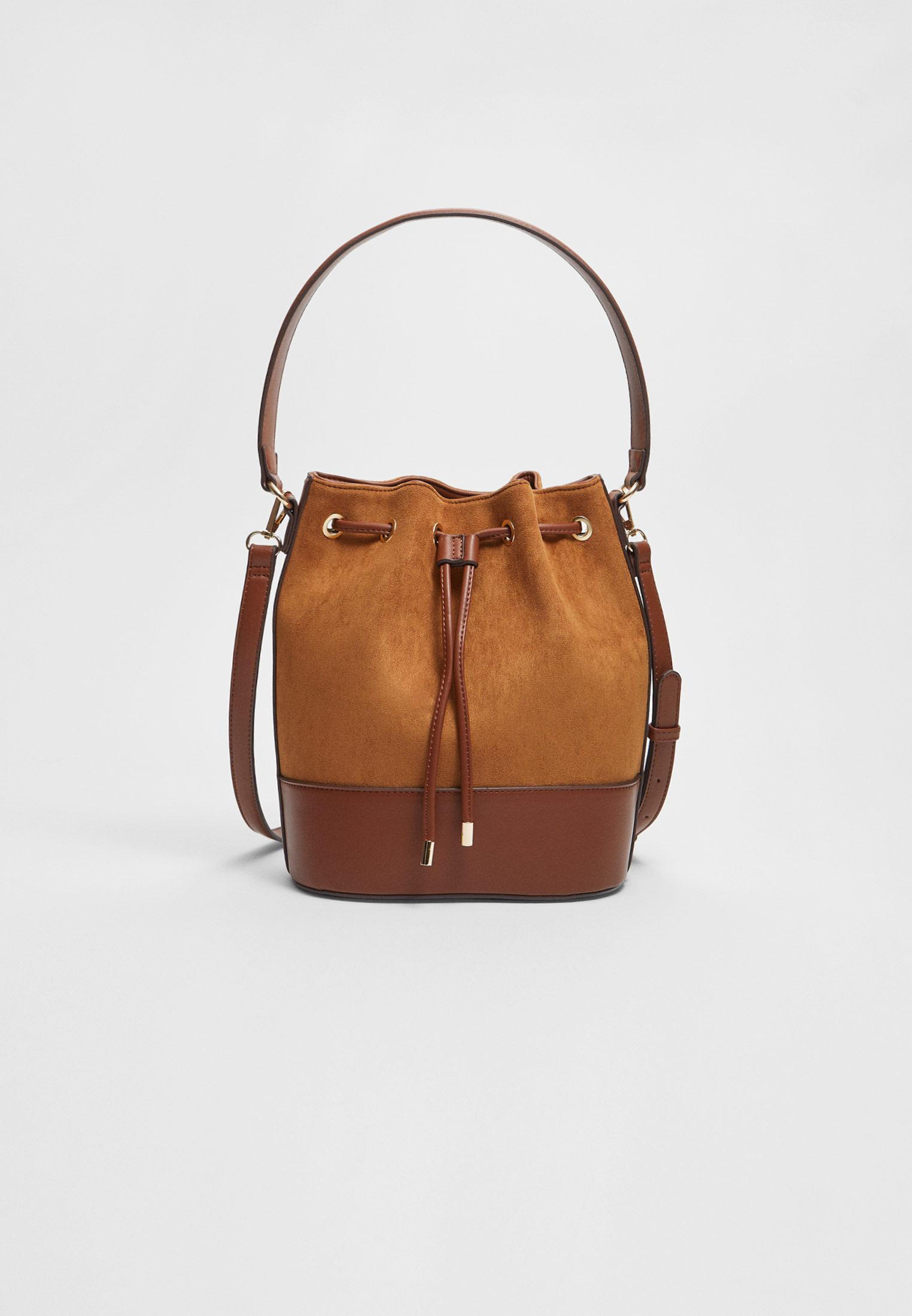 Crossbody bucket bag with metal details - Women's fashion | Stradivarius United Kingdom | Stradivarius (UK)