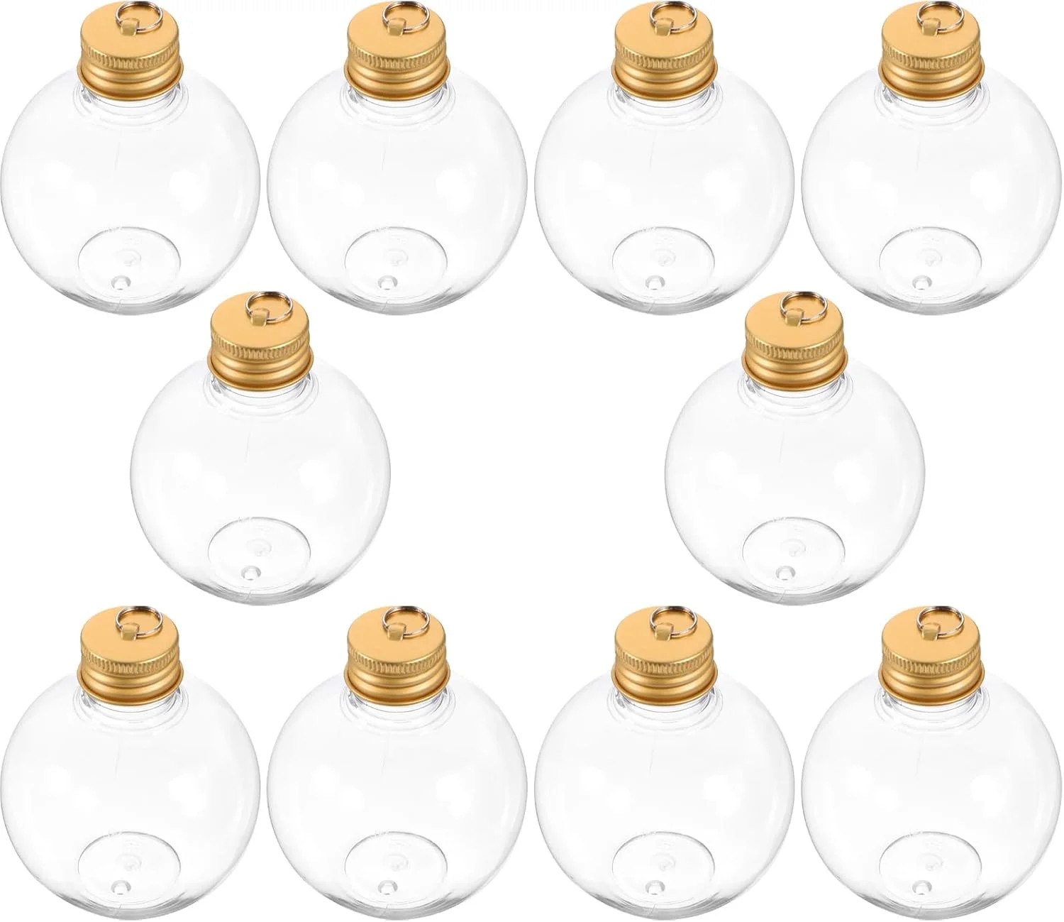 ABCISI 10pcs Christmas Drink Balls, Juice Bottles Clear Ornament Balls, Christmas Fillable Booze ... | Walmart (US)