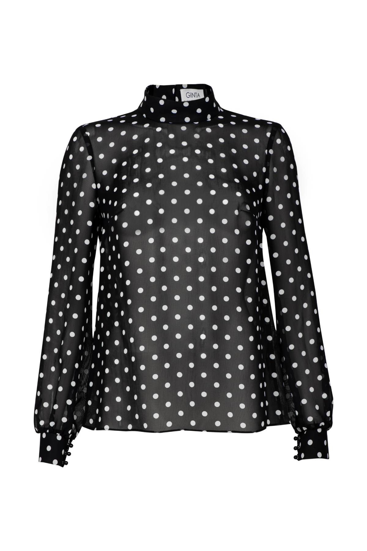 Pussy-Bow Polka Dot Silk Blouse | Wolf & Badger