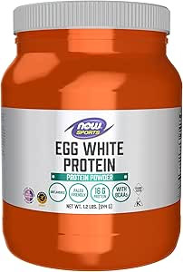NOW Sports Nutrition, Egg White Protein, 16 g With BCAAs, Unflavored Powder, 1.2-Pound | Amazon (US)