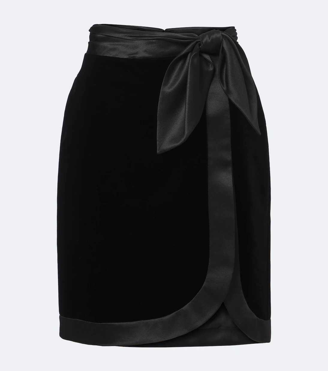 Silk-trimmed velvet wrap skirt | Mytheresa (UK)
