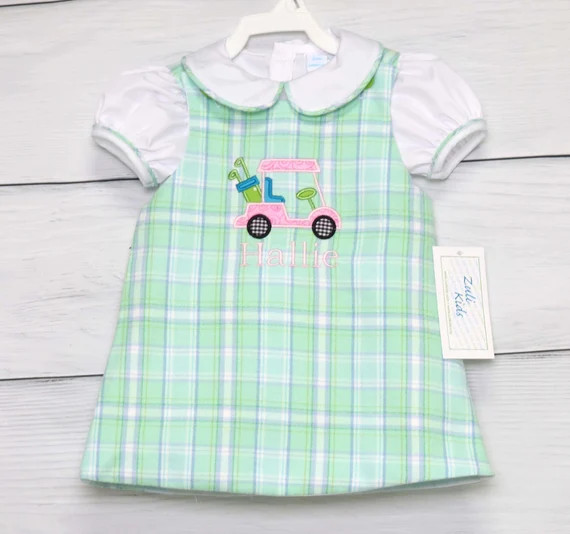 Jumper Dress for a Golf First Birthday Party Designer Baby | Etsy | Etsy (US)