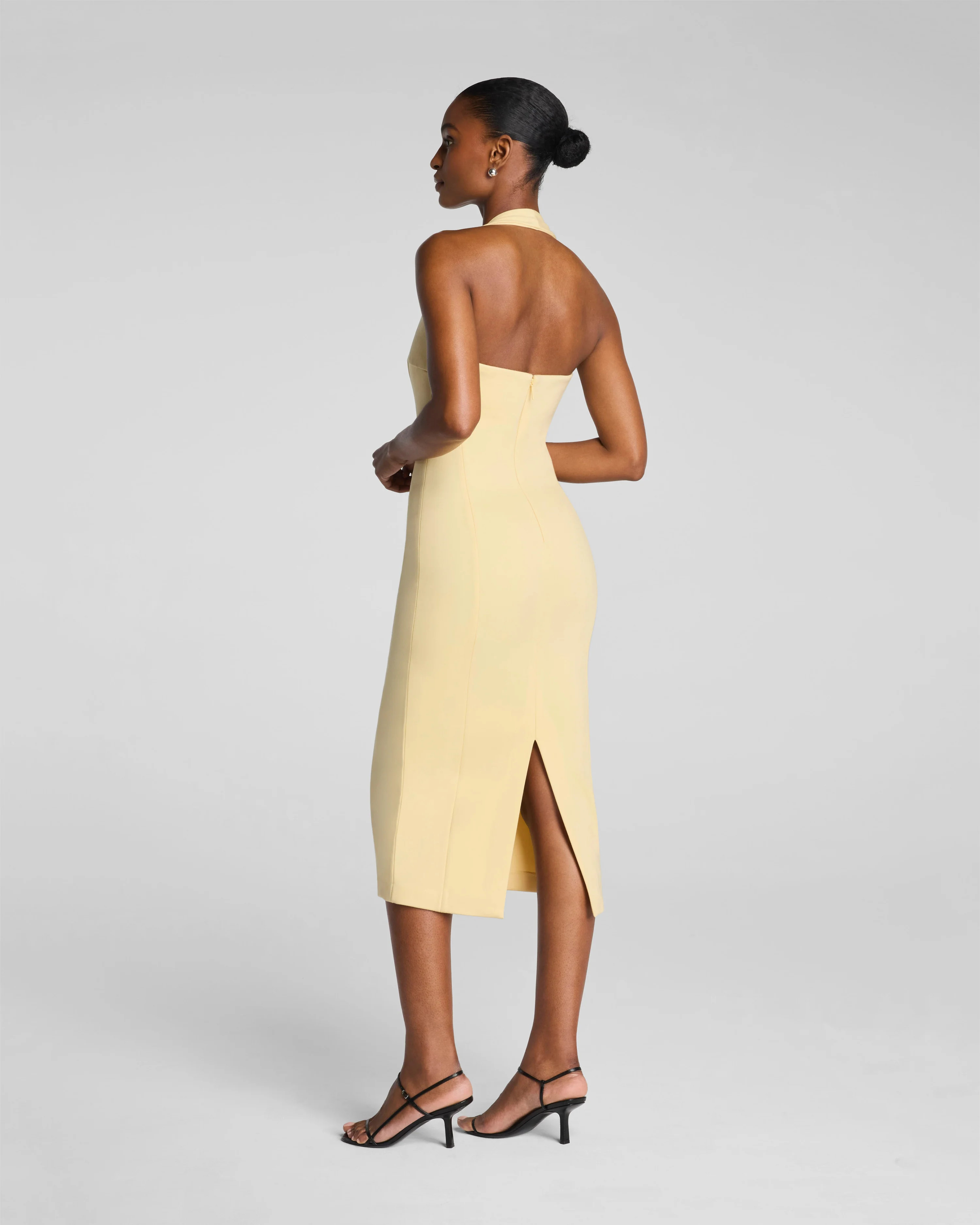 SPANXshape™ Ponte Halter Midi Dress | Sculpting Stretch Dress | Spanx