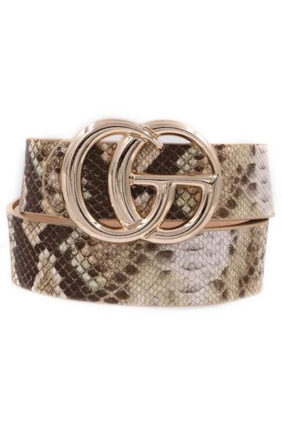 GG belt in Natural Snake | Indigo Closet 