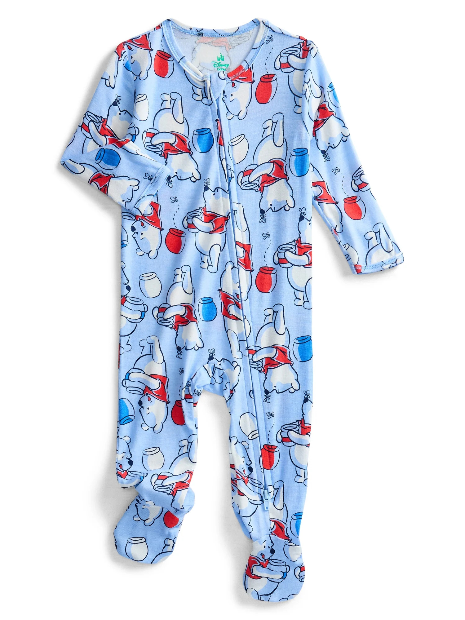 Disney Winnie the Pooh Baby Boys Viscose Patriotic Americana Sleep and Play Footed One-Piece, Siz... | Walmart (US)