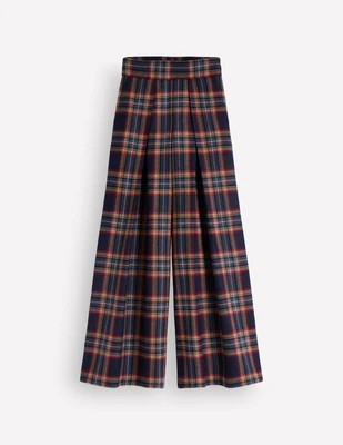 Boden Women's Wool Blend Pleated Culottes in Green | Size 16/18 | Boden (US)
