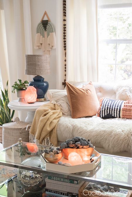 Subtle fall colors in our living room. The salt lamps give the perfect cozy glow. The throw blanket is actually from IKEA but I found a similar one if you don’t have an Ikea close #falldecor #livingroom

#LTKhome #LTKunder100 #LTKSeasonal