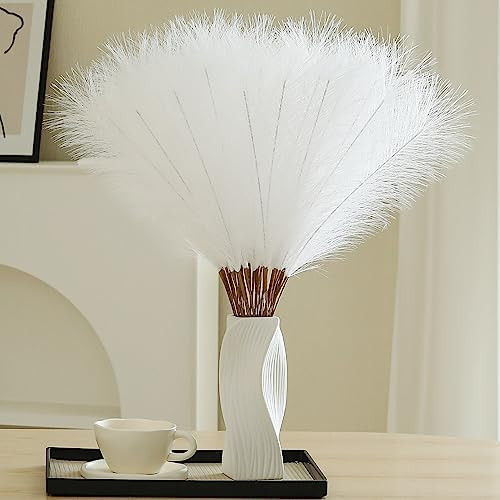 30pcs White Pampas Grass - 24 Inch Faux Pampas Grass Decor, Artificial Tall Pampas Grass for Wedd... | Amazon (US)