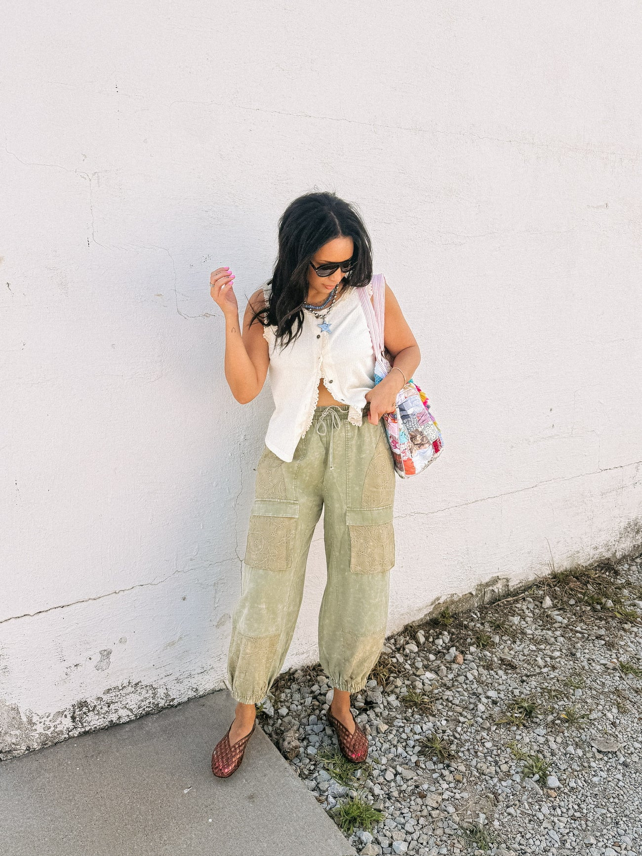 rigby embroidered pants | Etta+East