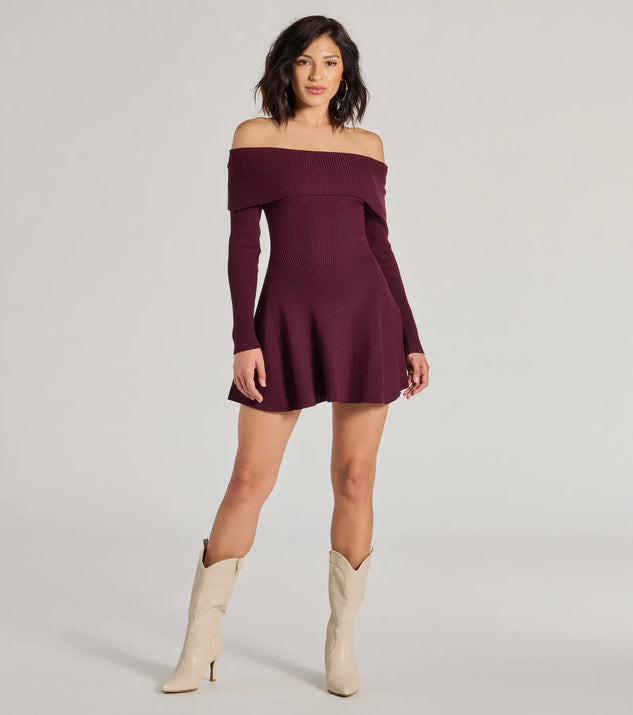 Chic Staple Ribbed Knit Skater Dress | Windsor Stores
