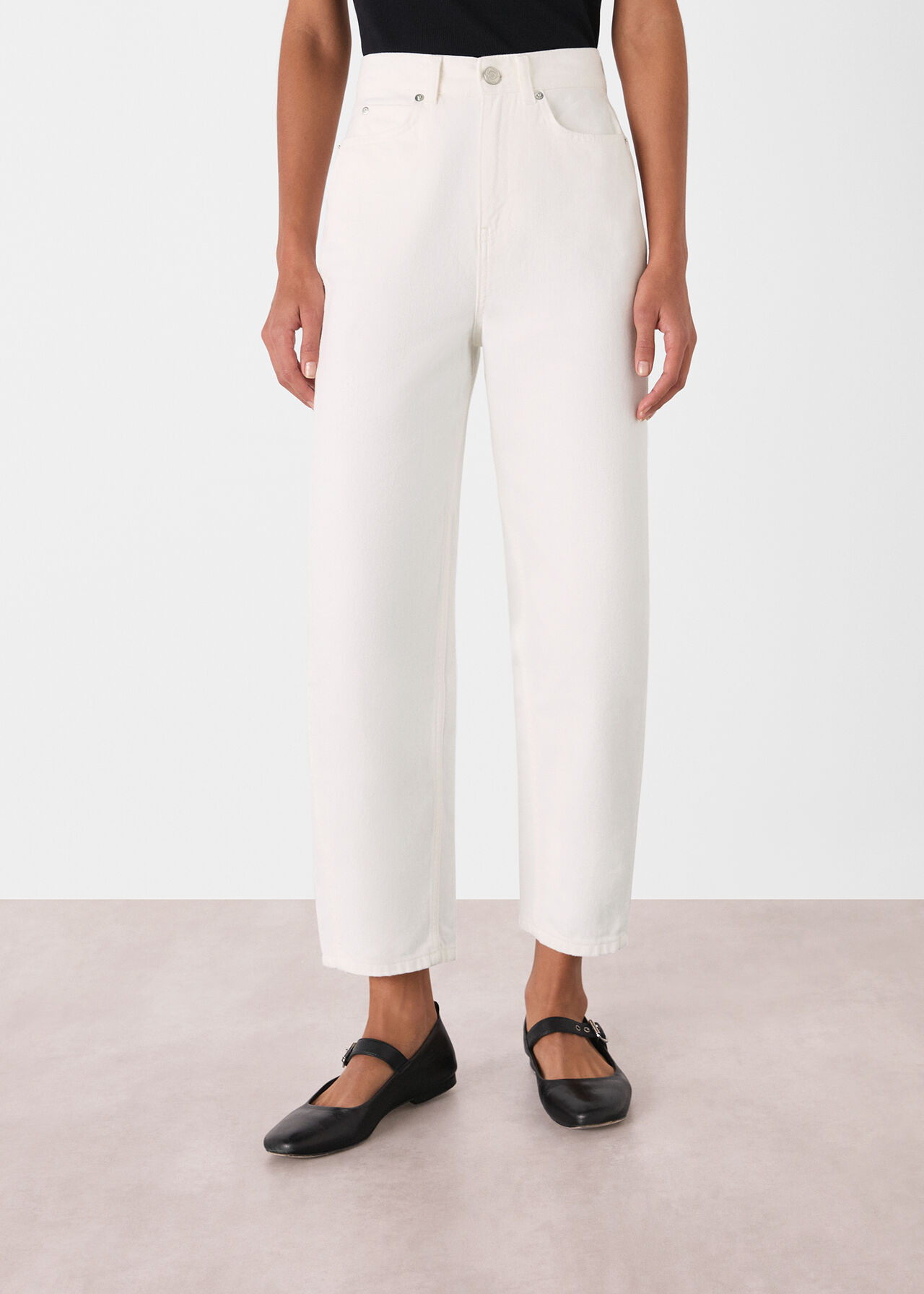 White Authentic Barrel Jean | WHISTLES | Whistles UK | | Whistles