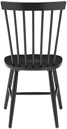 OSP Home Furnishings Eagle Ridge Farmhouse Style Solid Wood Dining, Pack of 2 Chairs, Black Finis... | Amazon (US)