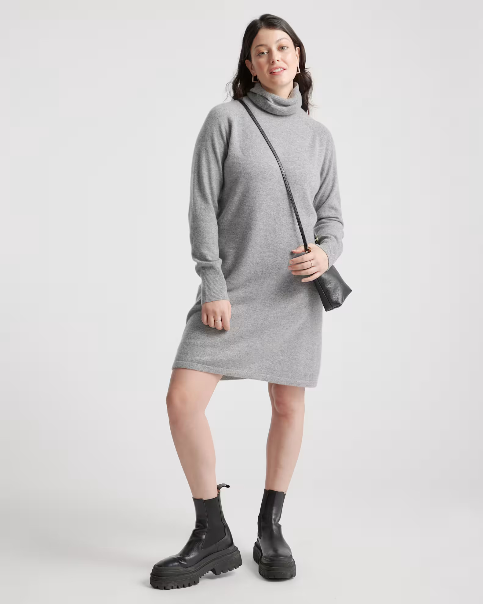 Mongolian Cashmere Turtleneck Sweater Dress | Quince
