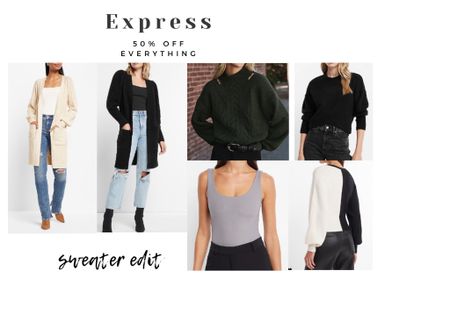 Cardigans and sweaters for holiday and the winter season. Huge savings during the express sale of over 50%off. Also amazing basics great for all outfits. 

#LTKCyberweek #LTKHoliday #LTKGiftGuide