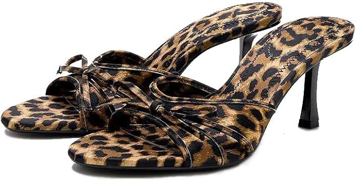 Womens Kitten Heels Bow Mesh Sandals Round Open Toe Slip On Low Slide Heeled Sandal Black | Amazon (US)