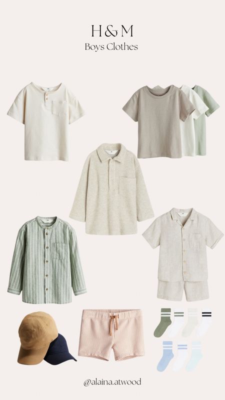 Some cute finds from H&M for the boys! 
kids clothes, boys spring outfits, button down shirts, linen set, matching set, boys neutral t-shirt’s, boys swim trunks, socks, boys hats, h&m 

#LTKswim #LTKfamily #LTKkids