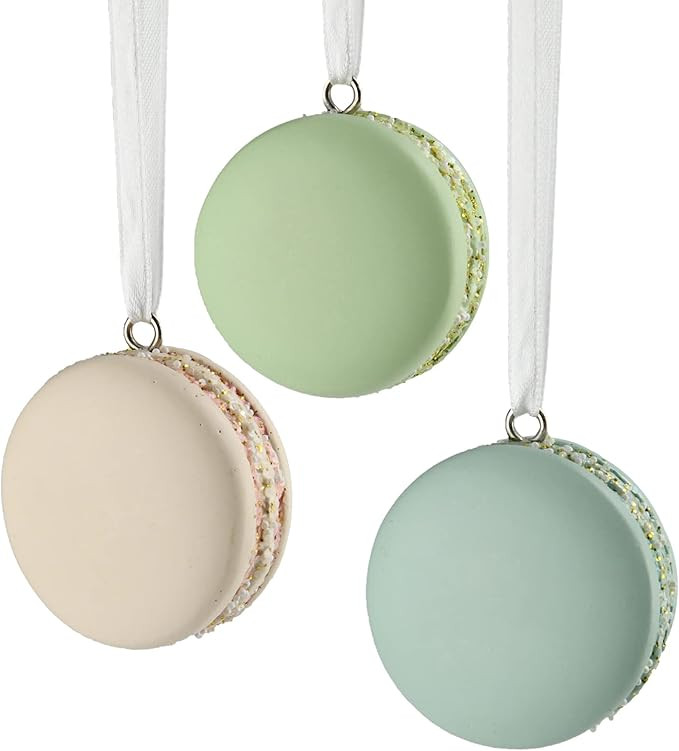 Amazon.com: Macaroon Home Christmas Ornaments Decoration - 3 Piece Holiday Decorative Hanging Orn... | Amazon (US)
