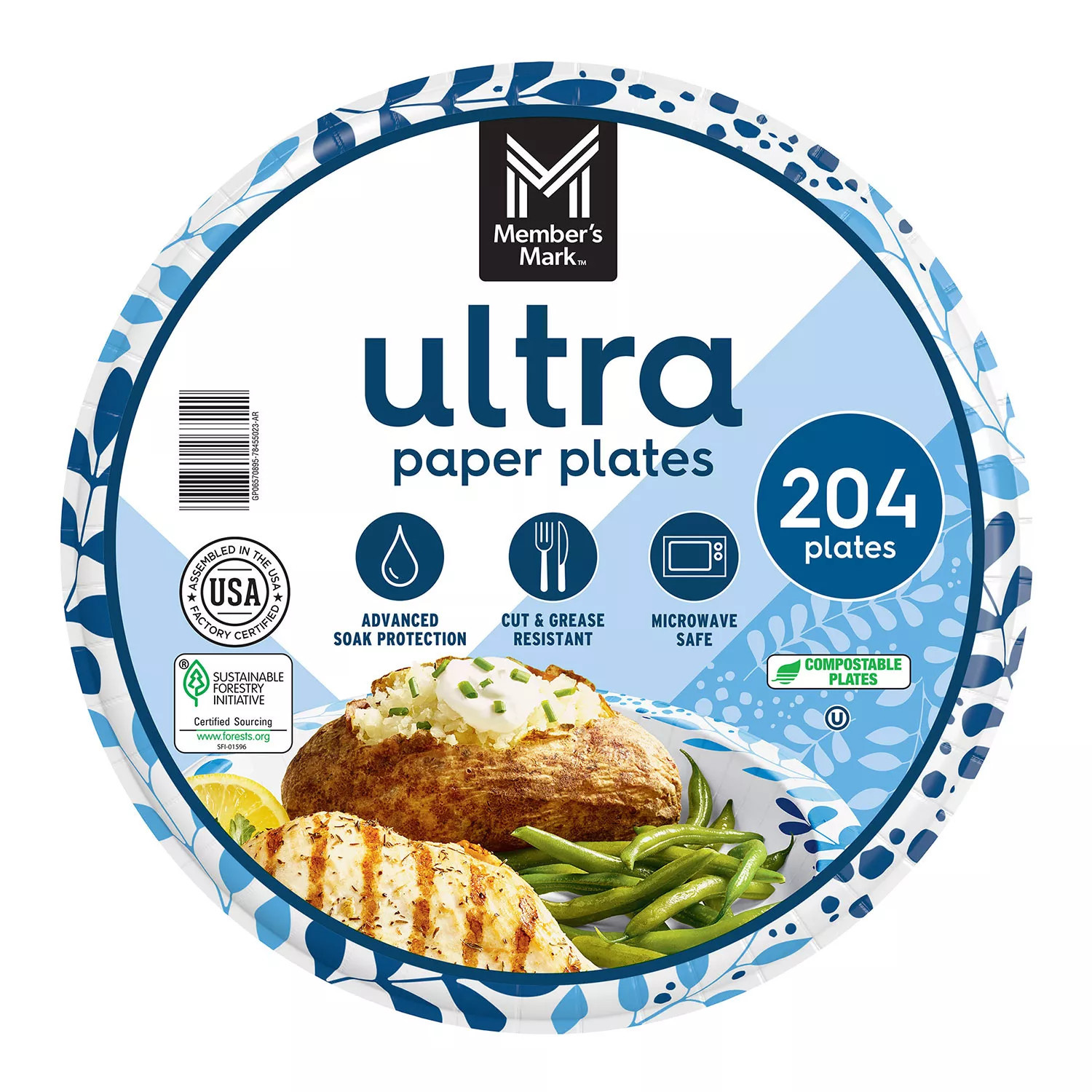 Member's Mark Ultra Dinner Paper Plates, 10', 204 ct. | Sam's Club