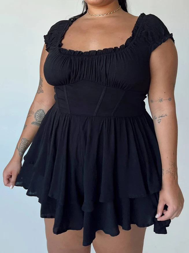 Tahiti Romper Black Curve | Princess Polly US