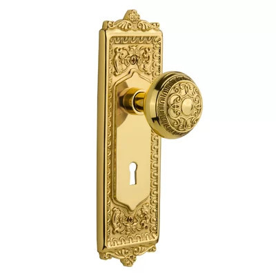 Egg & Dart Plate with Decorative Keyhole and Egg & Dart Door Knob | Wayfair North America