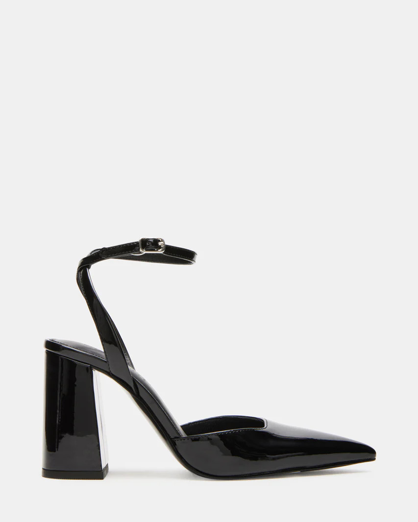 MATTEA Black Patent Women's Pointed Toe Pump Heel | Steve Madden (US)