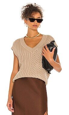L'Academie Hara Sweater Vest in Tamarind from Revolve.com | Revolve Clothing (Global)
