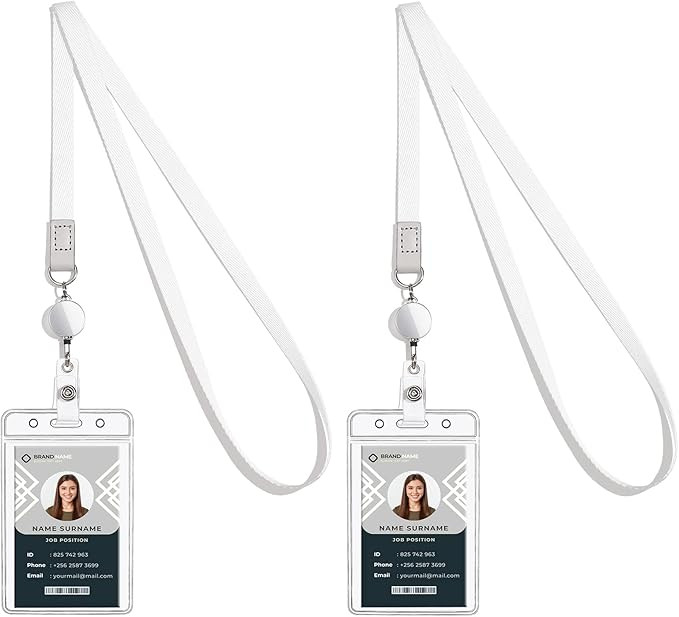 Cute Lanyard id Holder Durable Retractable lanyards for id Badges,Waterproof ID Badge Holder for ... | Amazon (US)