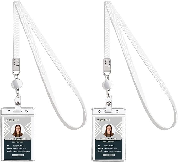 Cute Lanyard id Holder Durable Retractable lanyards for id Badges,Waterproof ID Badge Holder for ... | Amazon (US)