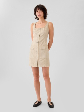 Utility Button Mini Dress | Gap (US)