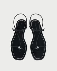 Lara Black Leather Sandal | Loeffler Randall