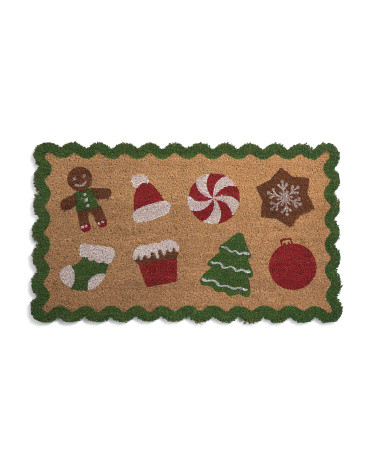 20x34 Coir Cookie Sheet Scalloped Doormat | TJ Maxx