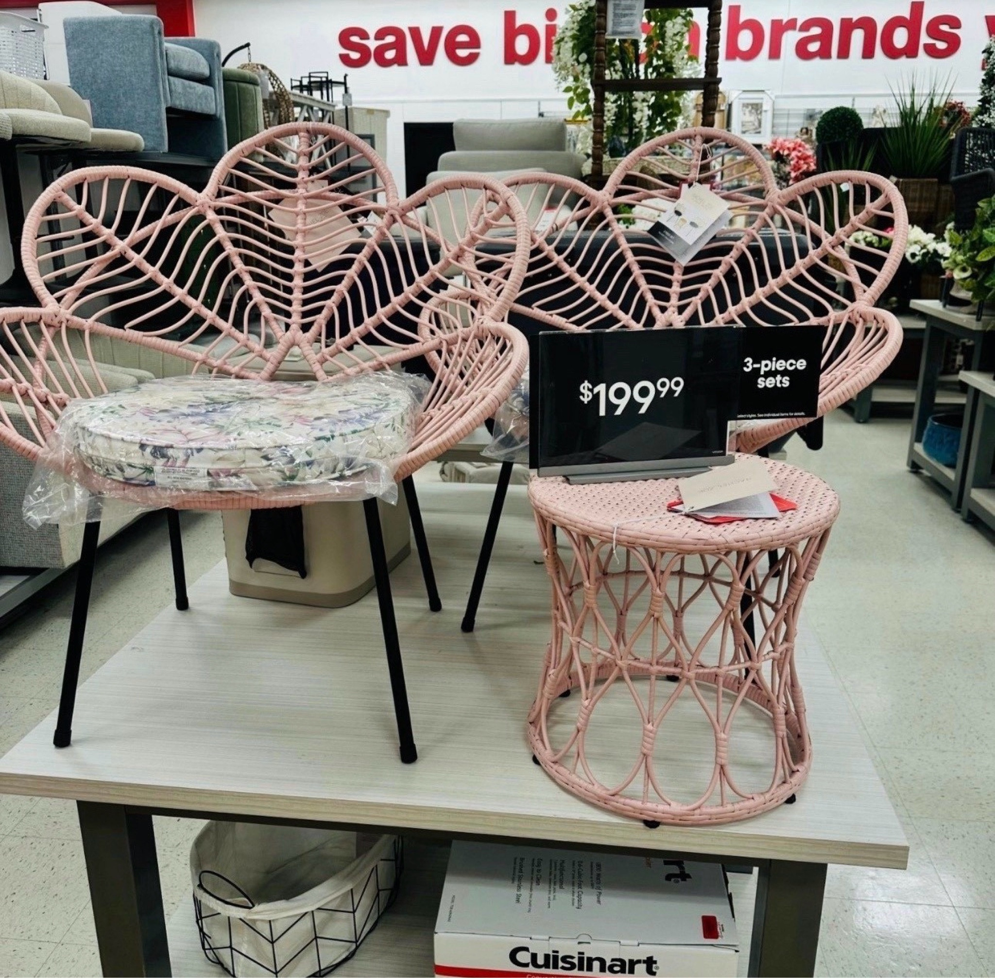 Stop everything! 🌸 Found the dreamiest 3-piece bistro set for under $200. These pink woven chairs are giving major high-end boutique vibes but at a total fraction of the cost. Perfect for a morning coffee spot or a small balcony glow-up. Snagged these at TJ Maxx—run, don't walk! 🏃‍♀️✨

#LTKHome #LTKSaleAlert