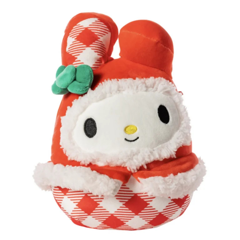 Squishmallows Christmas Hello Kitty and Friends | My Melody | 6.5" Body | 8.5" with Ears | Walmart (US)